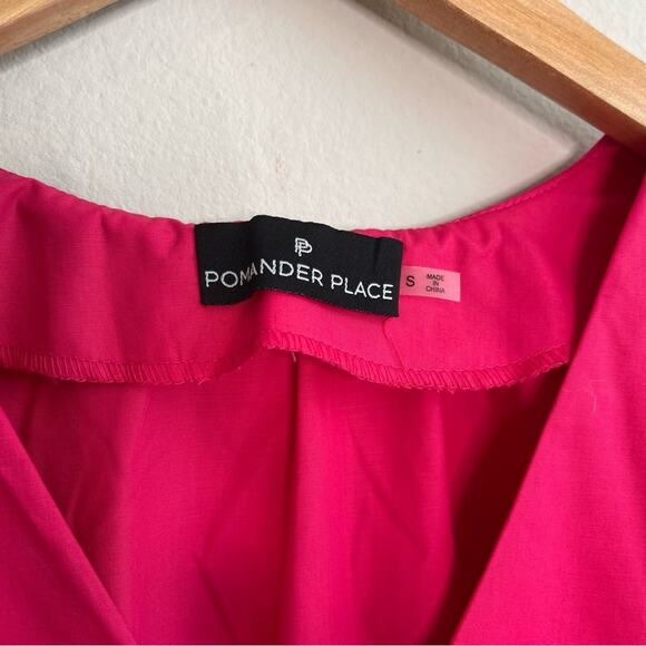Pomander Place Pink Poplin Addie Blouse - Picture 6 of 9